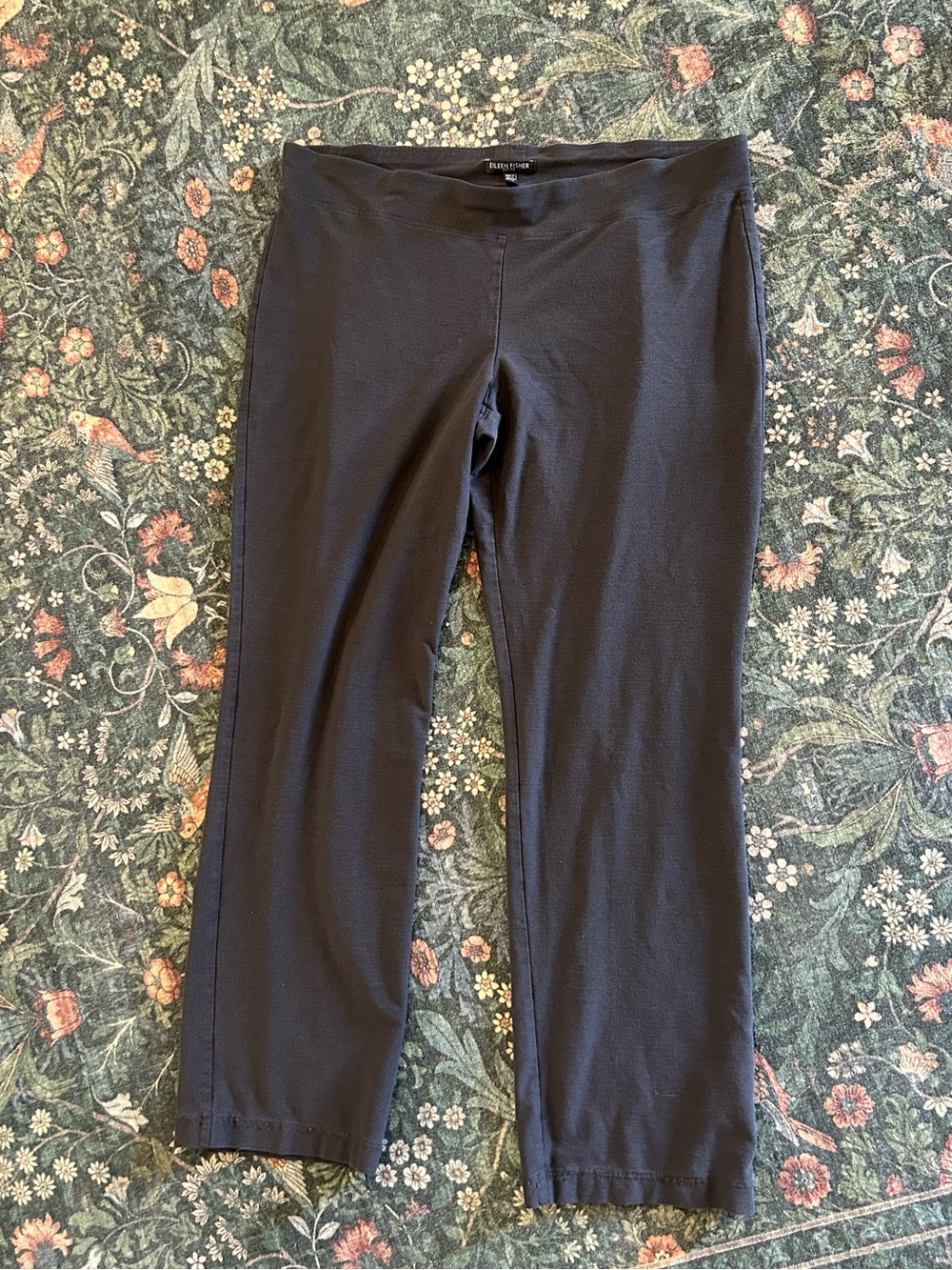 Eileen Fisher Gray Straight Leg Pull On Pants